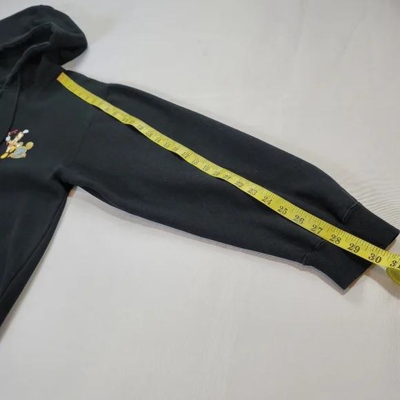 Disneyland Zip Up Hoodie Mens XL 50th Anniversary Jacket Black Mickey Mouse - Picture 6 of 9